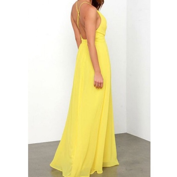 Yellow Prom dress - Picture 3 of 4